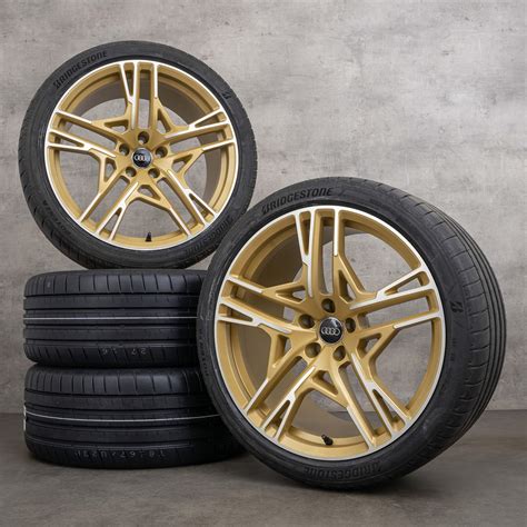 Audi R8 4S summer wheels 20 inch rims tires aurum high-sheen New