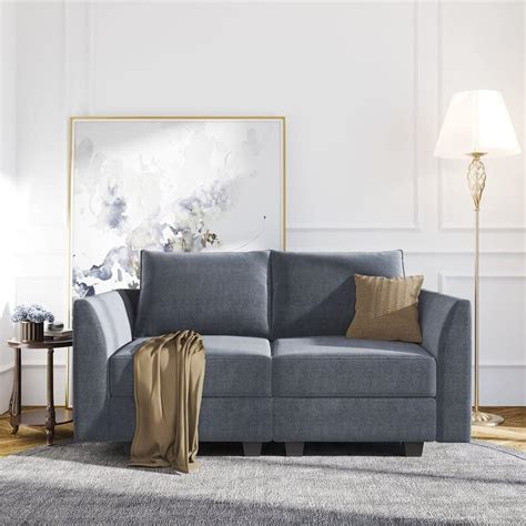 BLACK OAK Manusite'' Square Arm 2 Seater Sofa Couch Chaise Lounge ...