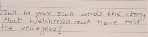 what story Welshman must have told the villagers to protect Huck ...
