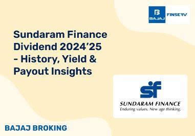Sundaram Finance Dividend 2024’25 – History, Yield & Payout Insights