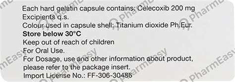 Buy Celebrex 200 MG Capsule (10) Online at Flat 15% OFF | PharmEasy