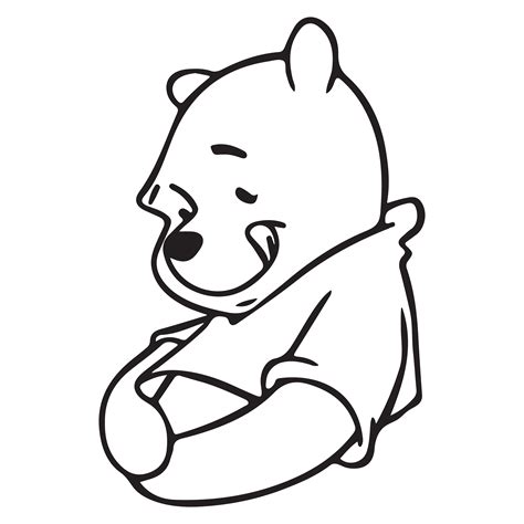 Winnie the Pooh Outline Svg, Winnie the Pooh Svg, Disney Svg | Inspire ...