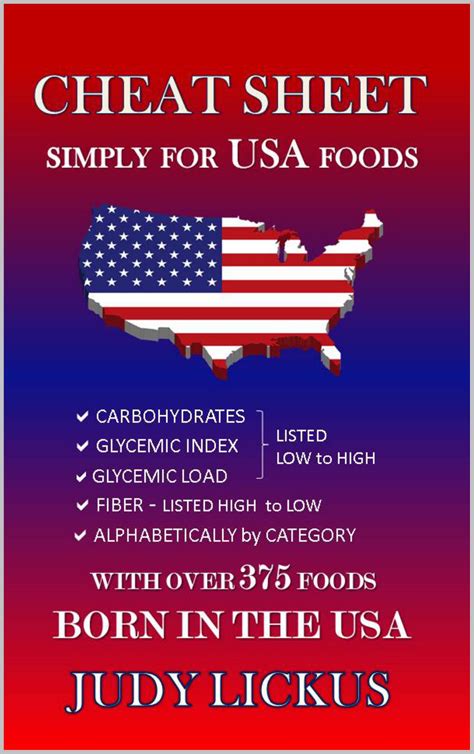 Buy CHEAT SHEET SIMPLY for USA FOODS: CARBOHYDRATE, GLYCEMIC INDEX ...