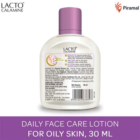 Buy LACTO CALAMINE OIL BALANCE DAILY FACE CARE LOTION - CLASSIC -( OILY ...