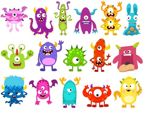 Monster Clipart, Monsters Clip Art, Birthday Clipart, Monster Party ...