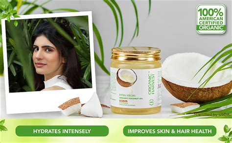 Buy Organic Harvest Cold Pressed Extra Virgin Coconut Oil | For Hair ...