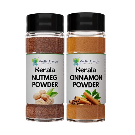 Vedic Flavors Authentic 2 Spices Powder Combo | Nutmeg Powder ...