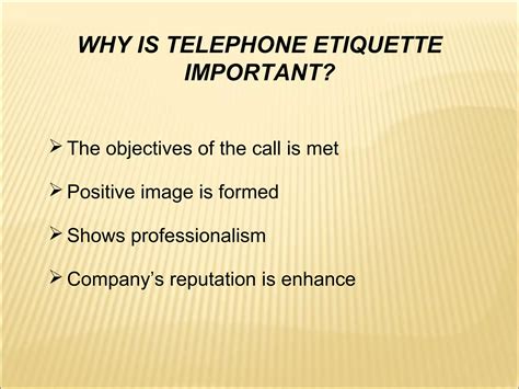 Telephone etiquette | PPT