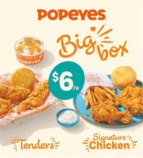Popeyes offers $6 Big Box with big savings of nearly 60% off many menu ...