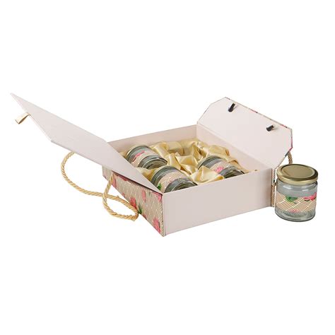Magnetic Floral Hamper Box with 4 jars (10.25x8.25x3) Inch 9091A – Nice ...