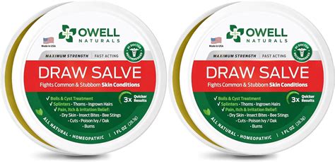 OWELL NATURALS Drawing Salve Ointment 2 oz, ingrown Hair Treatment ...