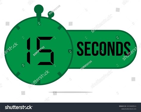 15 Seconds Timer Clock Digital Timer Stock Vector (Royalty Free ...