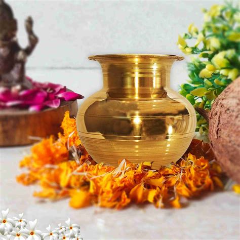 Flipkart.com | Shrinika Brass Lota | Brass Pooja Kalash | Brass Pooja ...