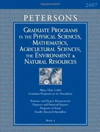 Buy Peterson's Graduate Programs in the Physical Sciences, Mathematics ...