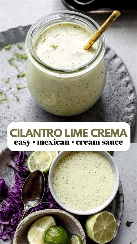 Cilantro Lime Crema Recipe