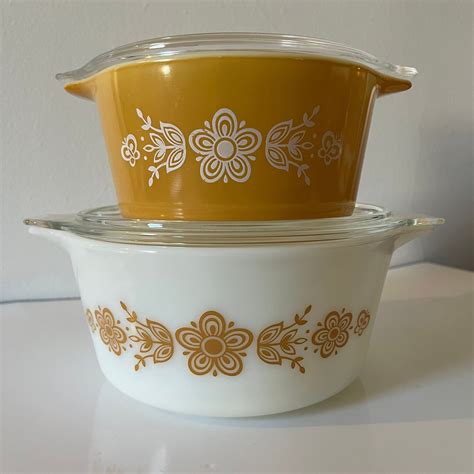 Vintage retro pyrex casserole dishes lids kitchen – Artofit