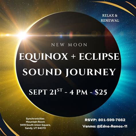 Autumn Equinox, New Moon & Solar Eclipse Sound Journey: Rest & Renewal ...