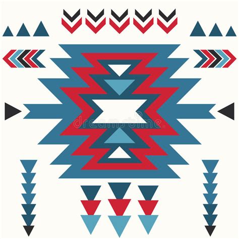 Het Naadloze Kleurrijke Patroon Van Navajo Vector Illustratie ...