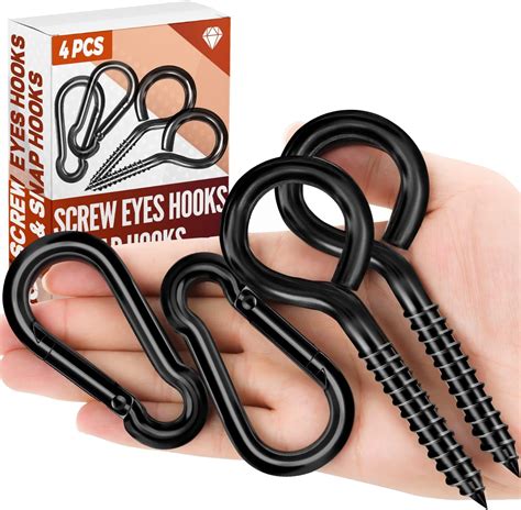 Amazon.com: ZAUGONTW 5 Inch Eye Bolts Screw in Hooks & 3.1 Inch Snap ...