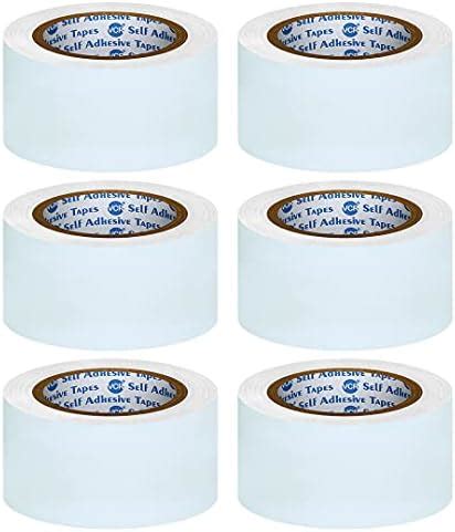 VCR White Duct Tape - 18 Meters in Length 48mm / 2" Width - 6 Rolls Per ...