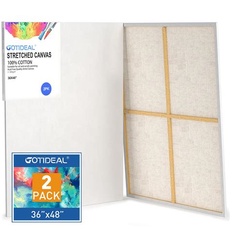Amazon.com: GOTIDEAL Stretched Canvases for Painting, 36x48" Inch Set ...