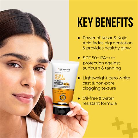Kesar & Kojic Acid Sunscreen - 50g – Dr Sheth's