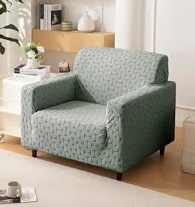 House of Quirk Universal Single Seater Jacquard Fabric Texture Sofa ...