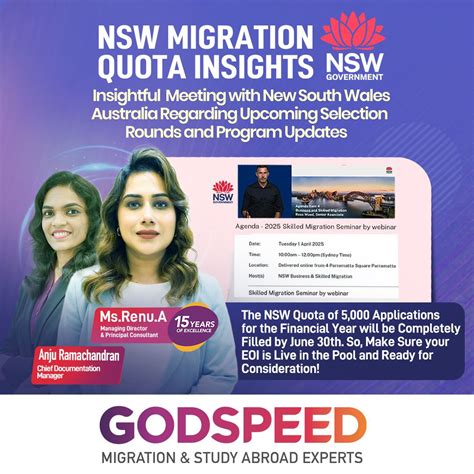 🌏 NSW Migration Quota Insights – 2025 Skilled Migration Updates 📢 The NSW Government has ...