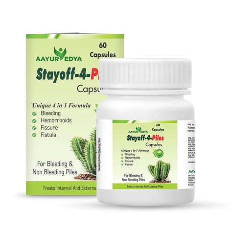 Buy Aayurvedya Stayoff-4 Piles, Ayurvedic Fissures and Piles Capsules ...