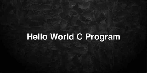 C Programming Language Helloworld 的图像结果