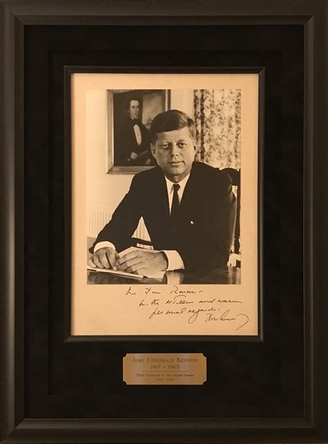 John F. Kennedy Autograph - Beautiful inscribed, signed photo, framed