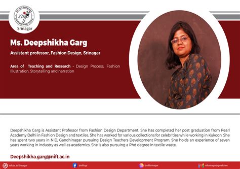 NIFT Srinagar Faculty Profile | Srinagar