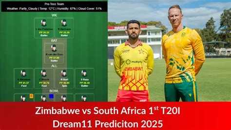 ZIM vs SA Dream11 Prediction: 1st T20I, Pitch Report & Stats 2025