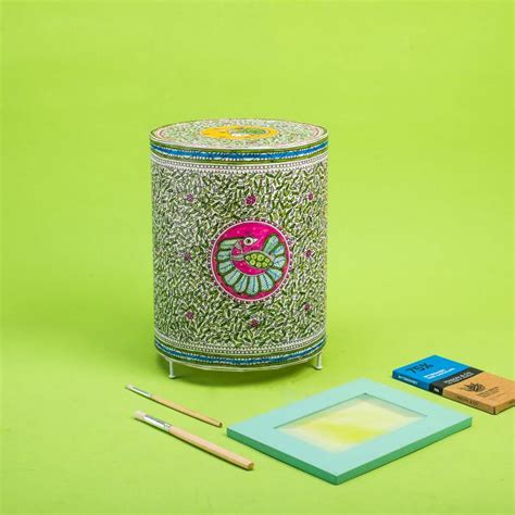 Buy Peacock Maze & Wanderlust Tholu Bommalata Tabletop Lamp | 10 inches ...