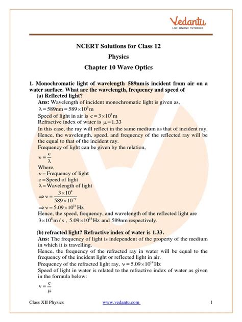 Physics Class 12 Wave Optics 的图像结果