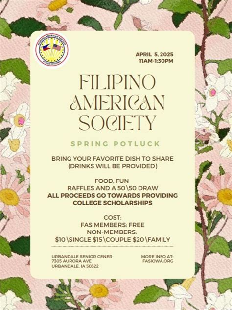 Spring Potluck Event, Urbandale Senior Recreation Center, 5 April 2025 ...