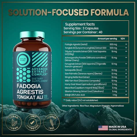 Buy Fadogia Agrestis And Tongkat Ali Supplement - 600Mg Fadogia ...