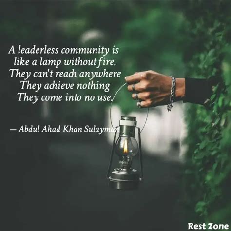 A leaderless community is... | Quotes & Writings by Abdulahad Sulayman ...
