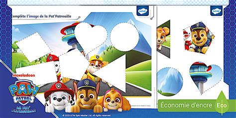 Paw Patrol : Compléter l'image de la Pat'Patrouille