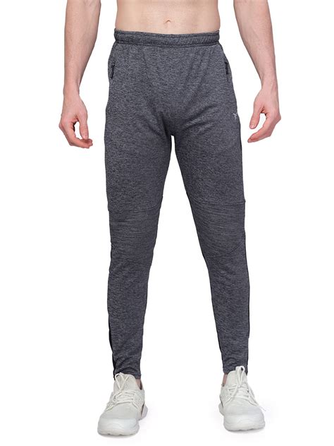 TECHNOSPORT Men's Regular Fit Track Pants (P533 Black Mel M) : Amazon ...