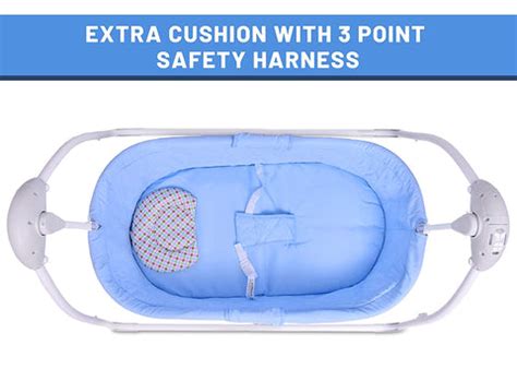 R for Rabbit Lullabies Baby Cradle & Swing- Blue | The Mom Store