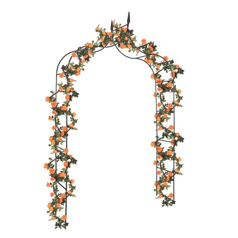 Buy Kinsuite Metal Arch Trellis Black Metal Arbor Garden Arbors and ...