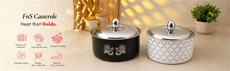 FNS – Buy Stainless Steel Casserole Sets Online with Up to 15% Off Offer