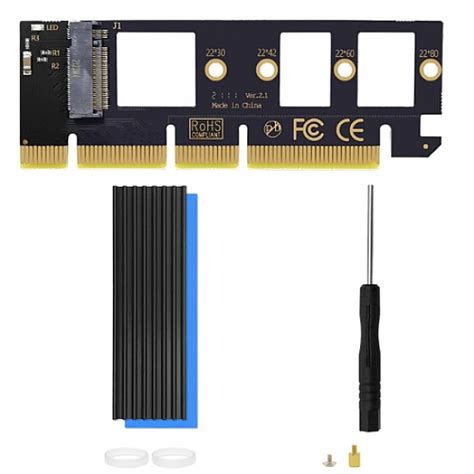 NVMe M.2 to PCI-E 4.0 X16 Adapter with Heatsink