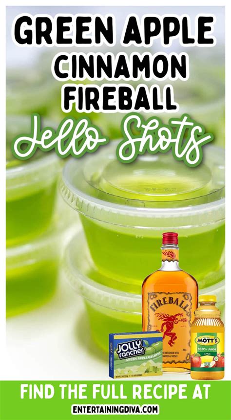 Made with Jolly Rancher apple gelatin and Fireball whiskey, these green ...