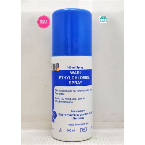 WARI ETHYLCHLORIDE SPRAY 100ML FOR PAIN, NUMBNESS EXP: 10/2027 MADE IN ...