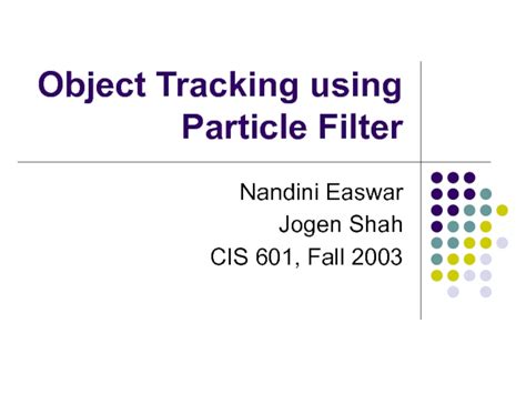 Image result for Particle Tracking Filter Without