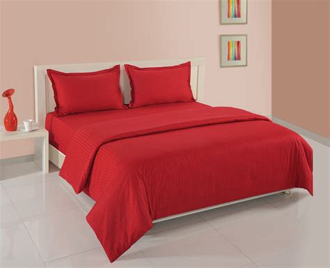 Buy Swayam Red Colour Double Duvet Cover Online at Low Prices in India ...