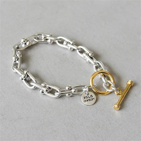 (xob074） / XOLO JWELRY(ショロ ジュウェリー) /Homage Link Double Bracelet 24K ...
