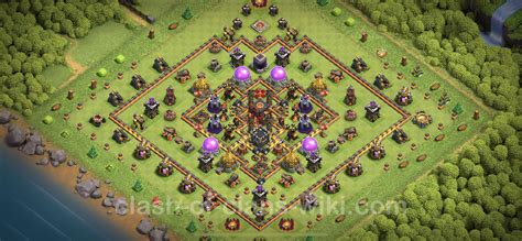 Trophy (Defense) Base TH10 with Link, Hybrid - Clash of Clans - Town ...